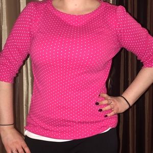 Christopher & Banks: pink 💗 with white polka dots